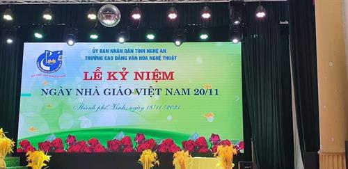 Trường Cao đẳng Văn hóa Nghệ thuật Nghệ An tổ chức kỷ niệm Ngày nhà giáo Việt Nam 20 tháng 11